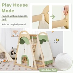 6 in1 Wooden Climbing Toys Kids Indoor Jungle Gym Gift Kids w/Slide Climbing Net