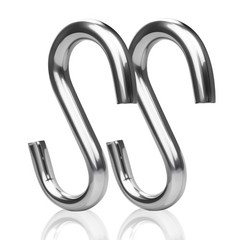 3.2 Inch Heavy Duty S Hooks (2-Pack), 550LB Capacity 304 Stainless Steel Hang…