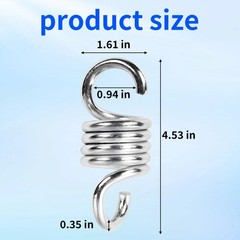 Heavy Duty Hammock Chair Springs (4-Pack) – 1300LBS Capacity Suspension Hange…
