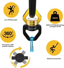 35KN Swing Swivel, Spinner for Indoor Outdoor Swings, Black Gold | For hanging c