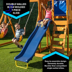 North Peak Wooden Swing Set Playground Outdoor FREE SHIPPING USA ONLY