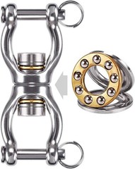 Silent Bearing Swing Swivel, Tire Swing Swivel with 2 Removeable Buckle for W…