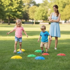 8 Pcs Balance Stepping Stones Kids River Rocks Obstacle Course Sensory Non-Slip