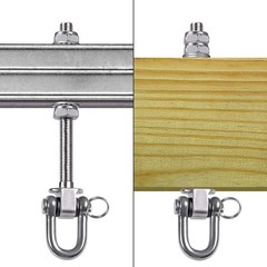 Set of 2 Heavy Duty Swing Hanger 1800LB Capacity, M10 x 9.3″ Swing Bolts, Sta…