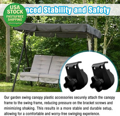 Garden Swing Plastic Fittings Canopy Attachment 20-23Mm Frame 2 Pcs Durable