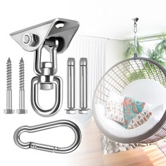 Hammock Hanging Kit,Hanging Chair Hardware 360°Rotating 1000 lb Capacity Ha