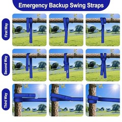 Dual Protection Tree Swing Straps with Backup Lifeline, 2500LB Capacity, Metal
