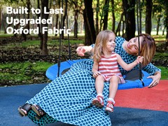 40 Inch Blue Saucer Tree Swing Set for Kids Adults Waterproof Flying Swing Seat