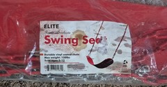 Swing Set Seat w/Durable Vinyl Coated Chains 120 lb Capacity RED NEW