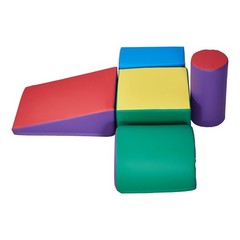 Soft Foam Climbing Blocks Set of 5 for Toddlers, Safe Indoor Play