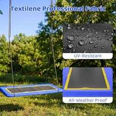 60” Rectangle Platform Tree Swing for Kids and Adults, Giant Flying Blue 02