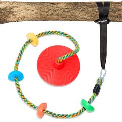 Medium Multicolored Rope Swing with Climbing Platforms and Disc Seat