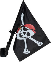 Pirate Flag Swing Set Accessory, Double Sided Flag with Pole and Mounting Hardwa