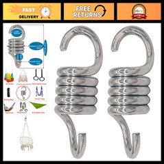 Heavy Duty Porch Swing Springs – 1500Lbs Suspension Hangers for Hammock Chair (2