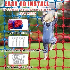 Climbing Cargo Net, Polyester Playground Climbing Net, Heavy Duty 3ft x 6ft