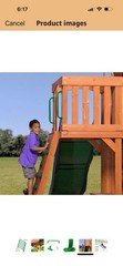 17.2 Inch Metal Playground Handles Green Set of 6 Outdoor Swing Sets Safety Han
