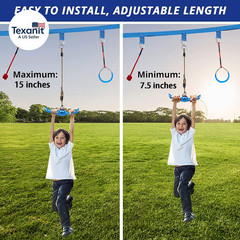 Ninja-Twister Swing Spins Set: Slackline Attachments – 360° Handle Twist-Spin Fl