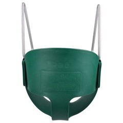 SWING SET STUFF HIGHBACK FULL BUCKET SEAT GREEN WITH CHAINS AND HOOKS play 0050