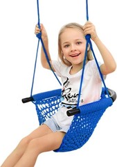 Kids Swing Seat, Blue Rope Set – Indoor & Outdoor Fun