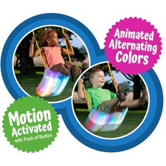 Firefly LED Light Up Swing Seat with Adjustable Rope and Chain. 24 Clear