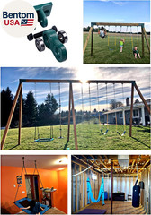 Heavy Duty Black Swing Hangers Screws Bolts Included over 5000 Lb Capacity Playg