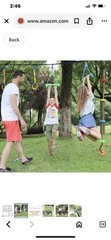 Ninja Warrior Obstacle Course for Kids – 50ft Slackline, 17 Removable Buckle