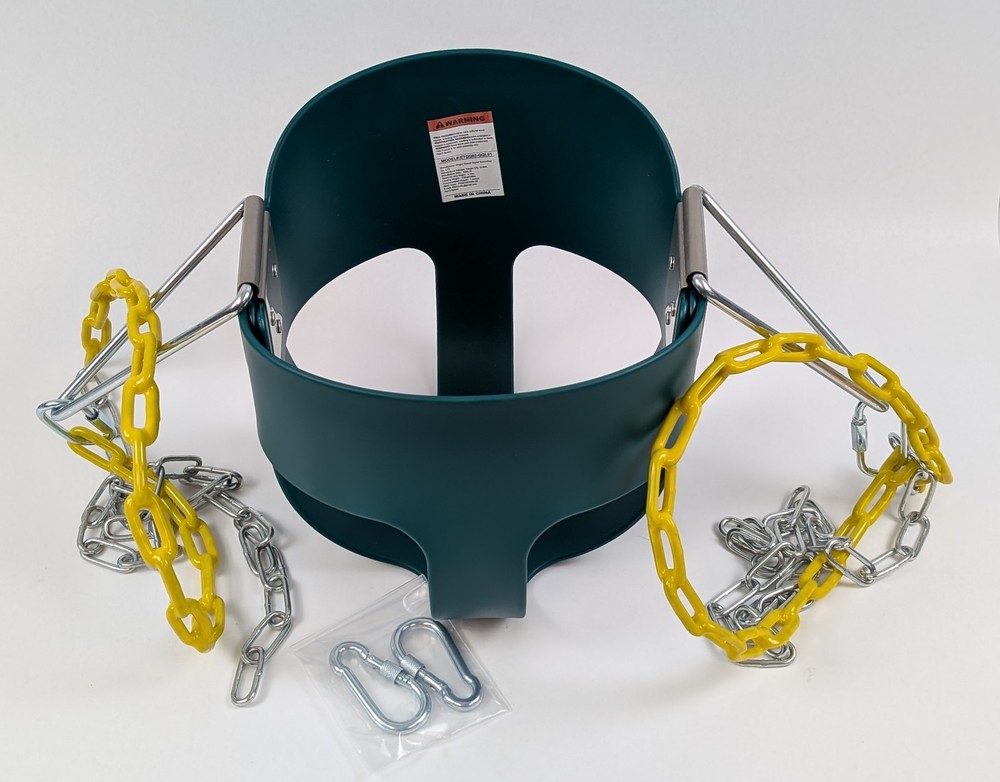 Resoul Toddler Bucket Swing Seat 2-5 Years Heavy Duty Green Play Set Swings