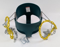 Resoul Toddler Bucket Swing Seat 2-5 Years Heavy Duty Green Play Set Swings