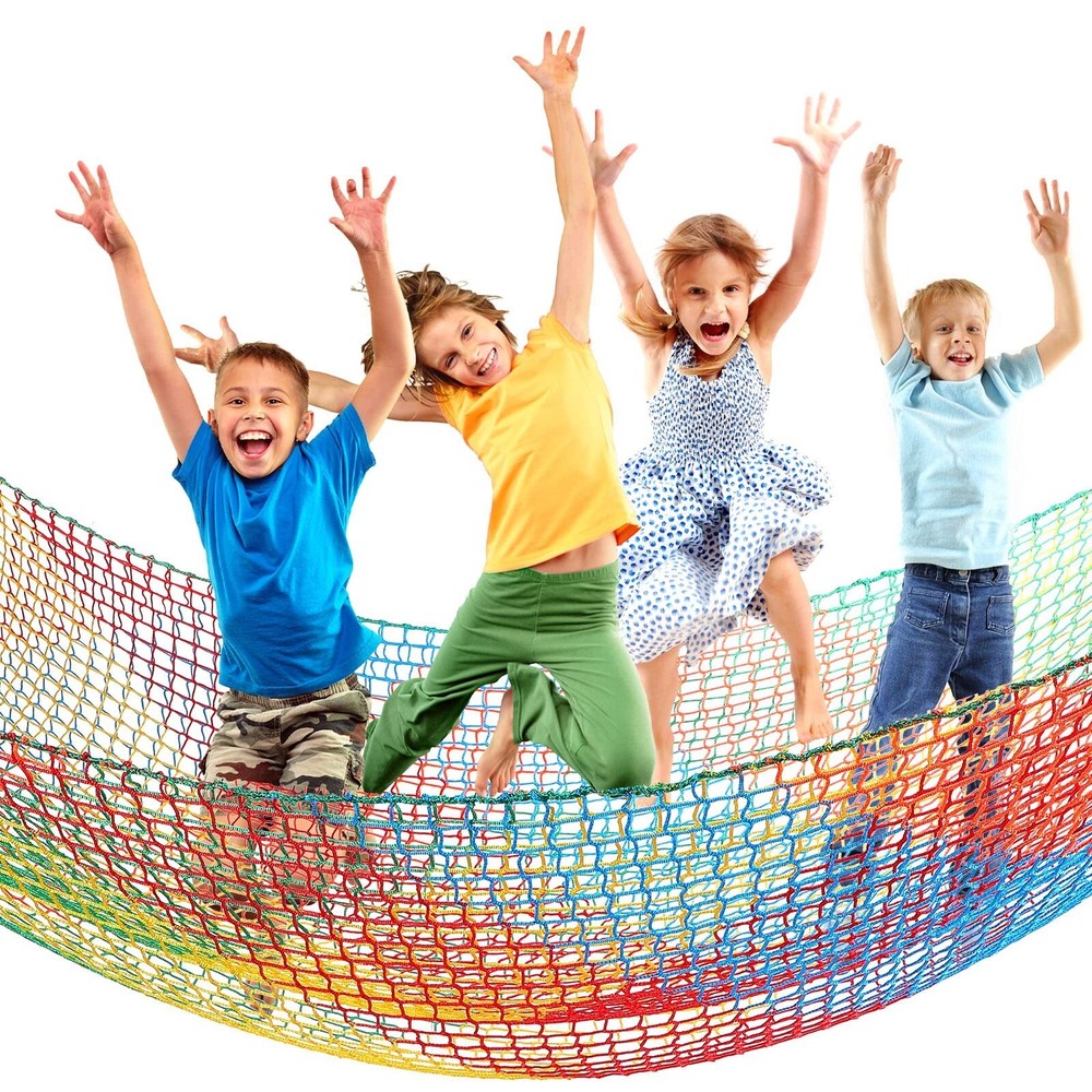Climbing Cargo Net 6.5 x 9.8 ft Large Kids Backyard Climbing Net Double Layer…