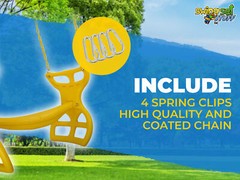 SWING SET STUFF INC. GLIDER WITH COATED CHAIN KIT YELLOW playground fun sun 0304