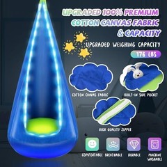 LED Light Up Kids Pod Swing Seat – Sensory Hammock Chair for Autistic Children,