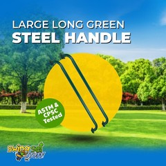 SWING SET STUFF INC. LARGE GREEN STEEL HANDLE (PAIR) safety grip attachment 0306