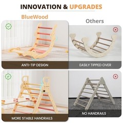 Pikler Triangle Set, Toddler Wooden Climbing Toys Essential Farm Charm Autumn