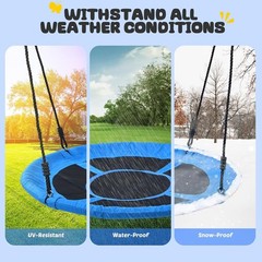 700lb Heavy Duty 40 Inch Saucer Tree Swing for Kids Adults 900D Oxford Outdoor