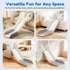 Adjustable Toddler Couch Slide, Adjustable Height Indoor Slide with HDPE Non-Sli