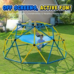 Zupapa 6FT Climbing Dome for Kids 3-8, 750LBS Anti-Rust Metal Jungle Gym, Blue