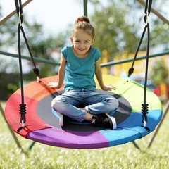 10FT Climbing Dome with Swing Outdoor Jungle Gym for Kids Geometric Dome Climber