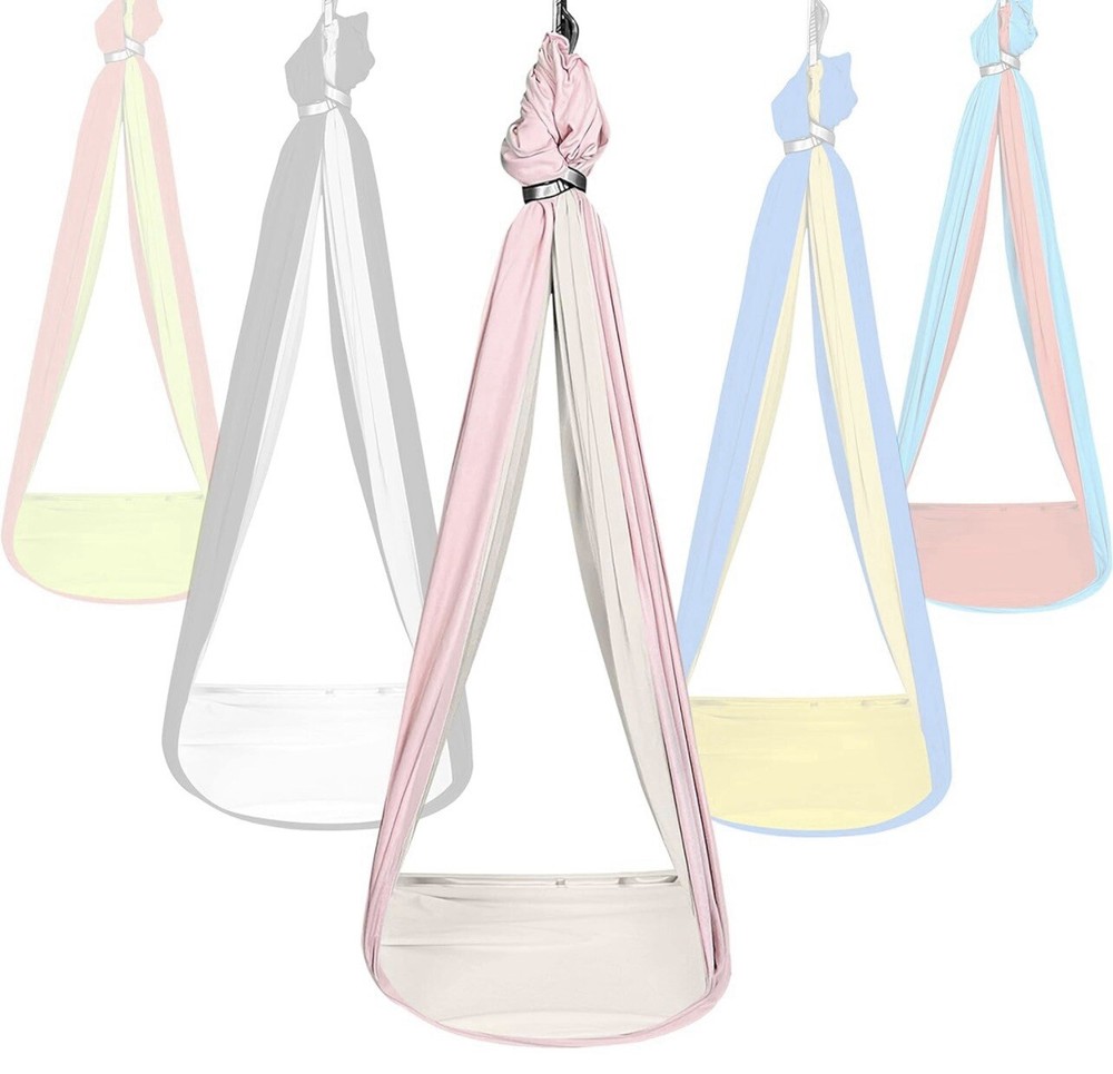 Sensory Swing for Kids with Reversible Colors – Ceiling/tree pink and white