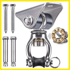 Silent Swing Hanger Heavy Duty Bearing Swing Hooks 1 Pack | 360° Swivel Stain…