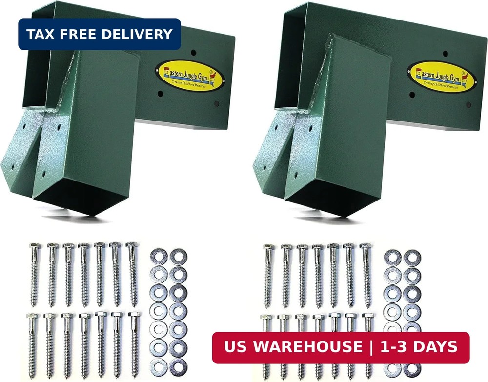 Easy 1-2-3 A-Frame 2 Brackets Swing Set Brackets with All Mounting Hardware, …