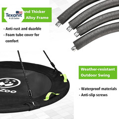 Tree Swing, 60 Inch Larger Saucer Swing for Whole Family, 900Lbs Weight Capacity