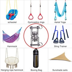 BeneLabel Dual Hanging Rings Hammock Swing Hanger, Swivel Stainless Steel Mou…