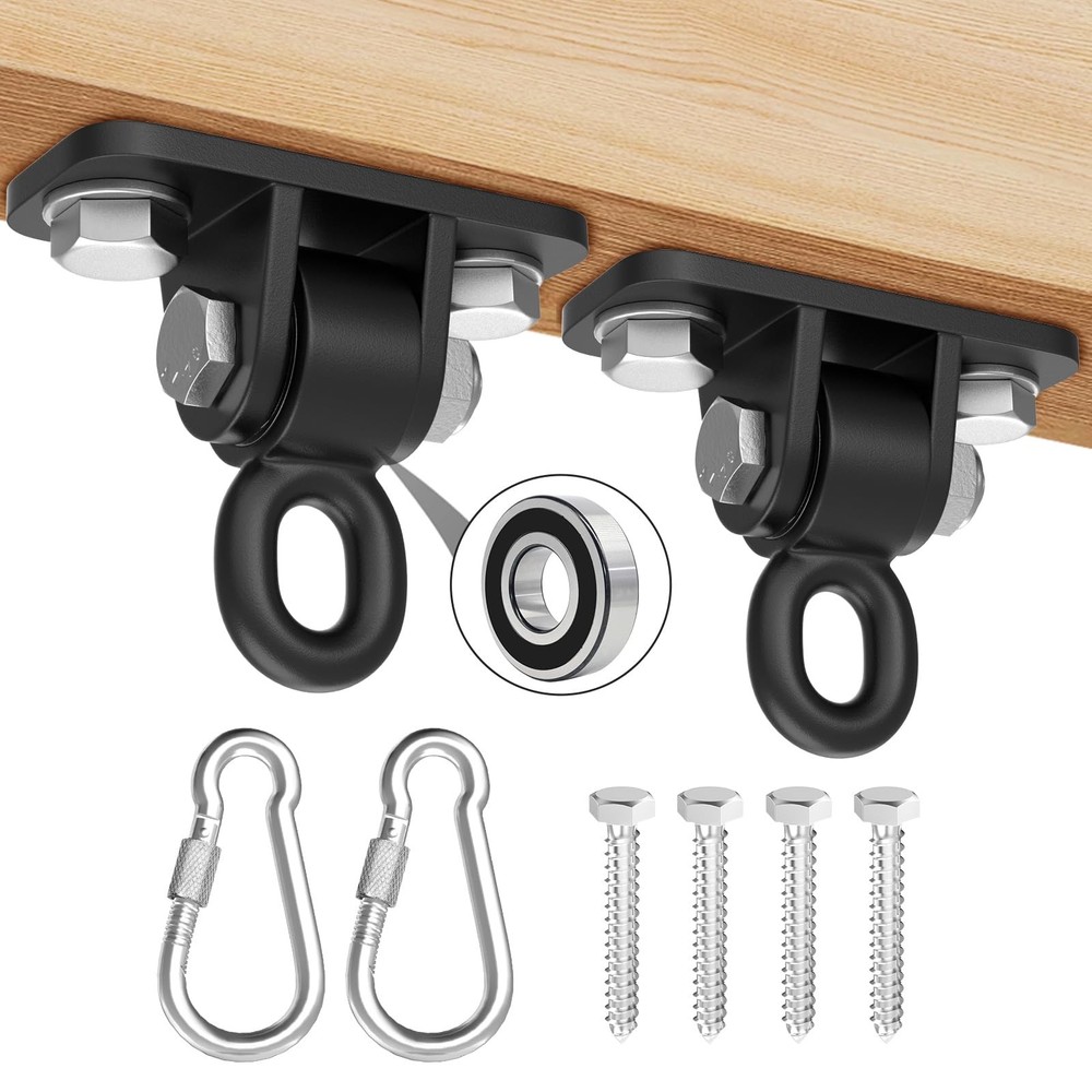 Swing Hangers with Bearing, Heavy Duty Porch Swing Hanging Kit for Outdoor Pl…