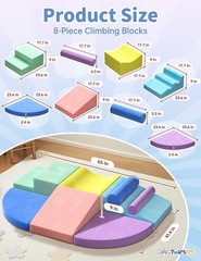 Extra Large 8-Piece Soft Climbing Toys for Toddlers, Foam Climbing Block Set …