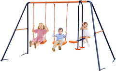 Outdoor Swing Sets for Backyard, 440Lbs Load Capacity Swing Stand with 2 Seats a