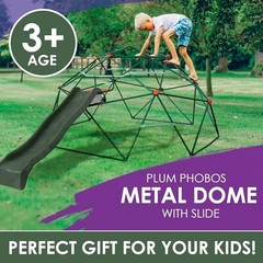 Phobos Climbing Dome with 6FT Slide – Toddler Jungle Gym, Monkey 6ft Slide