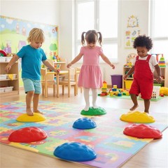 8 Pcs Balance Stepping Stones Kids River Rocks Obstacle Course Sensory Non-Slip