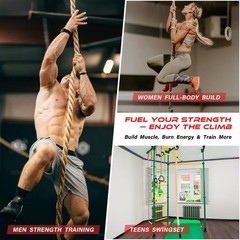Climbing Rope Gym Workout – 10FT 15FT 20FT 25FT 30FT 35FT Heavy Duty Jute Thi…