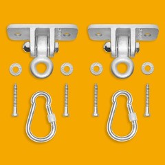 Swing Set Hangers – 2 Heavy Duty Brackets with Locking Snap Hooks for Porch, …