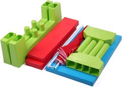 Kids PicnicTable Set Folding Outdoor Children Set Rainbow Bench w/Umbrella